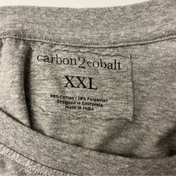 Carbon 2 Cobalt Mens Gray Cotton Crewneck Short Sleeve Quantum T-shirt XXL - Picture 12 of 12